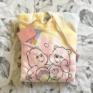 ♡ Care Bears x Skinnydip ♡ Care Bears I Don't Care Tie Dye Hoodie + Free Earring